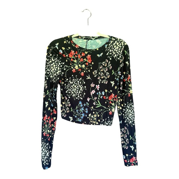 Alice + Olivia Multicolor Floral Long Sleeve Top Size Small - Picture 1 of 5